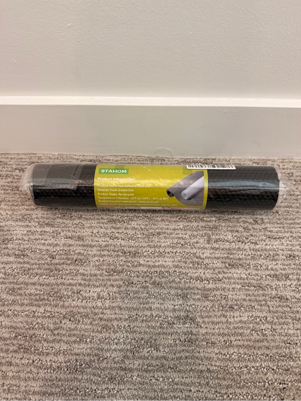 Black Non-Slip Shelf Liner Roll